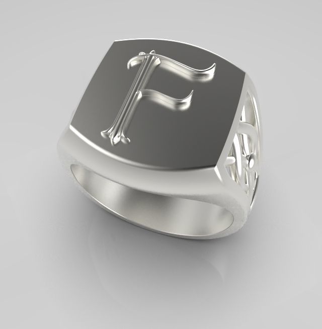 Alphabet Latin F 3D print model_14