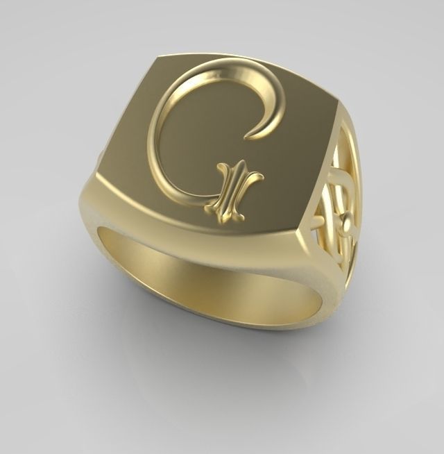 Alphabet Latin G 3D print model_6