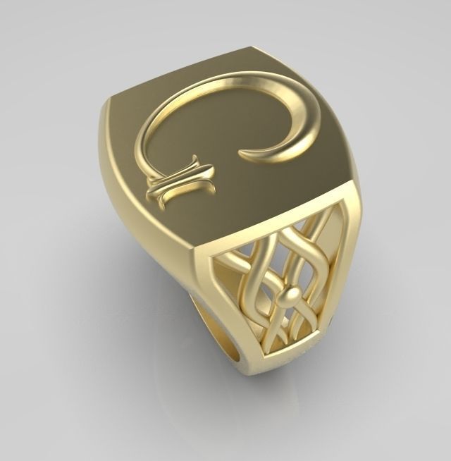 Alphabet Latin G 3D print model_7