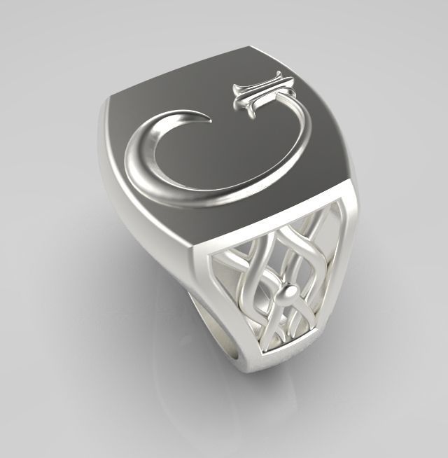 Alphabet Latin G 3D print model_11