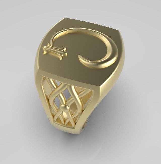 Alphabet Latin G 3D print model_8