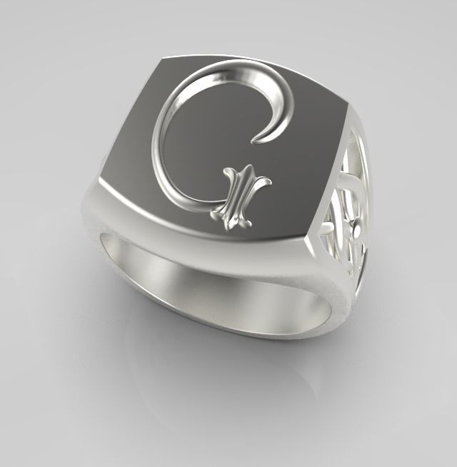 Alphabet Latin G 3D print model_14