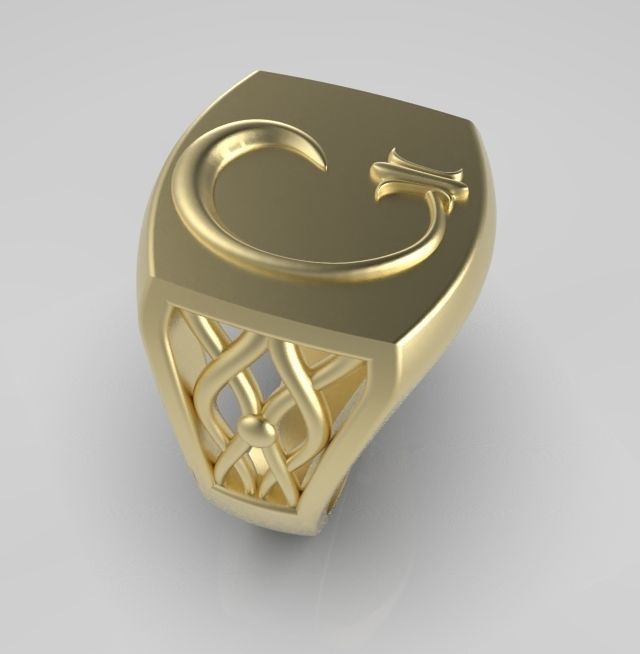 Alphabet Latin G 3D print model_5