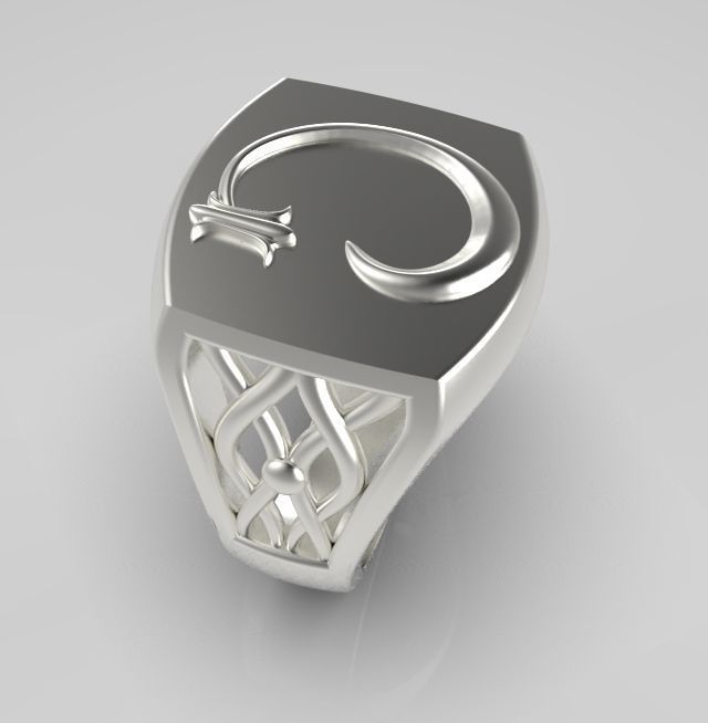 Alphabet Latin G 3D print model_16