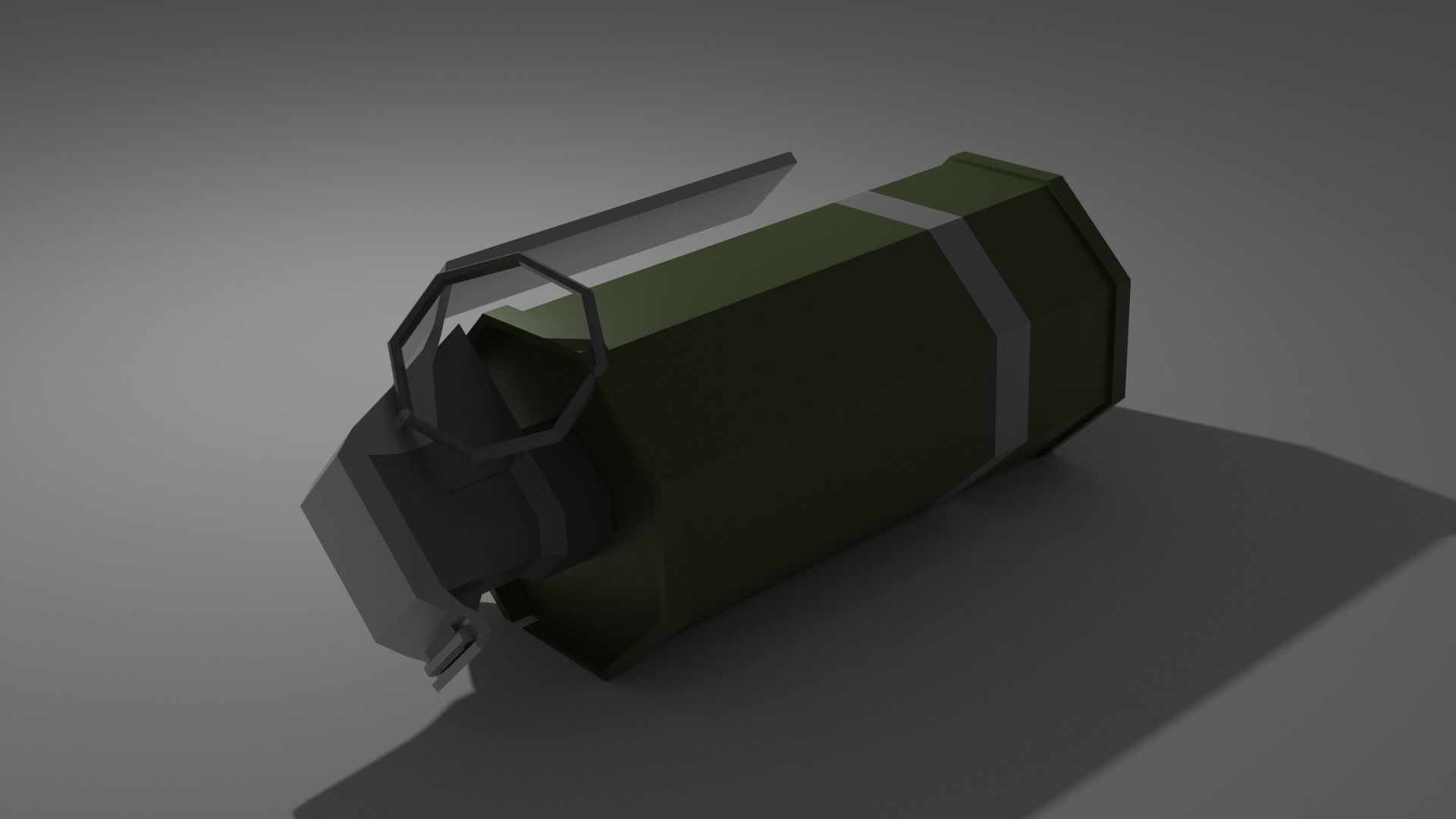 Polygonal grenade pack Low-poly 3D model_6