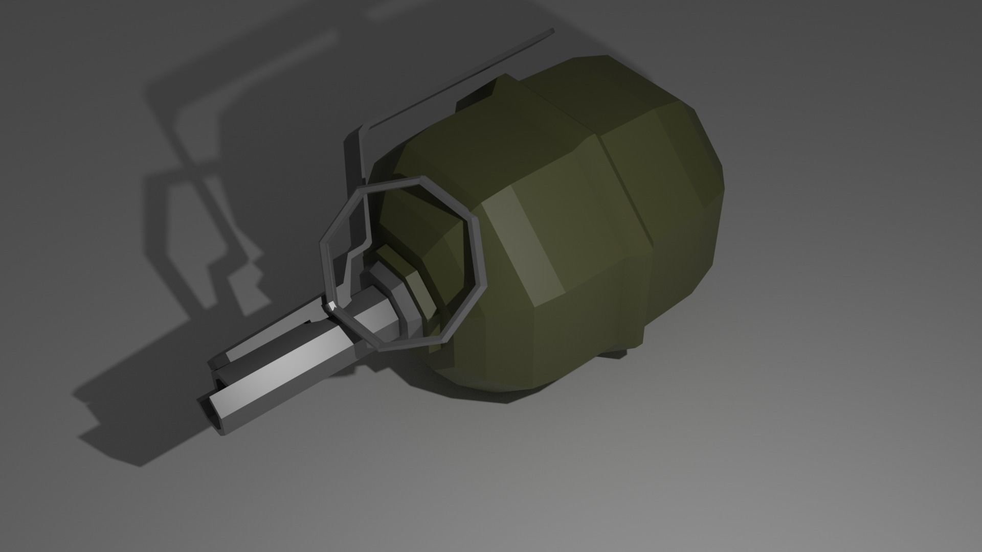 Polygonal grenade pack Low-poly 3D model_5