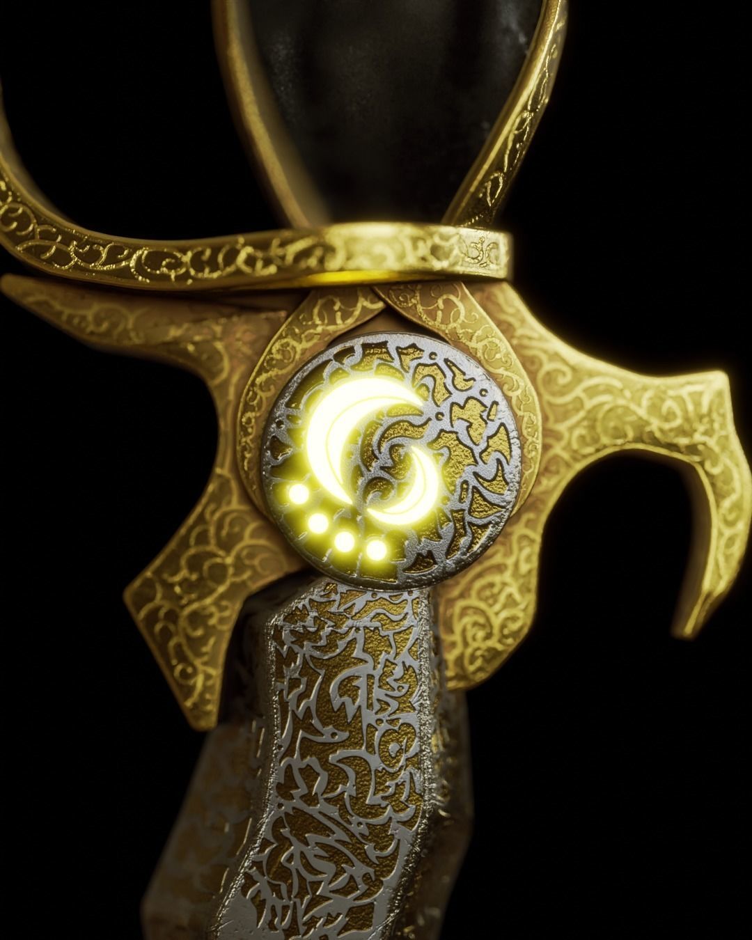 Dagger of Time Prince of Persia Custom 3D Model 3D model_2