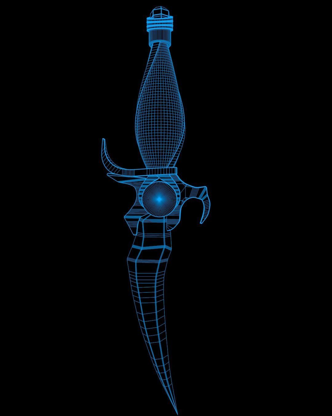 Dagger of Time Prince of Persia Custom 3D Model 3D model_14
