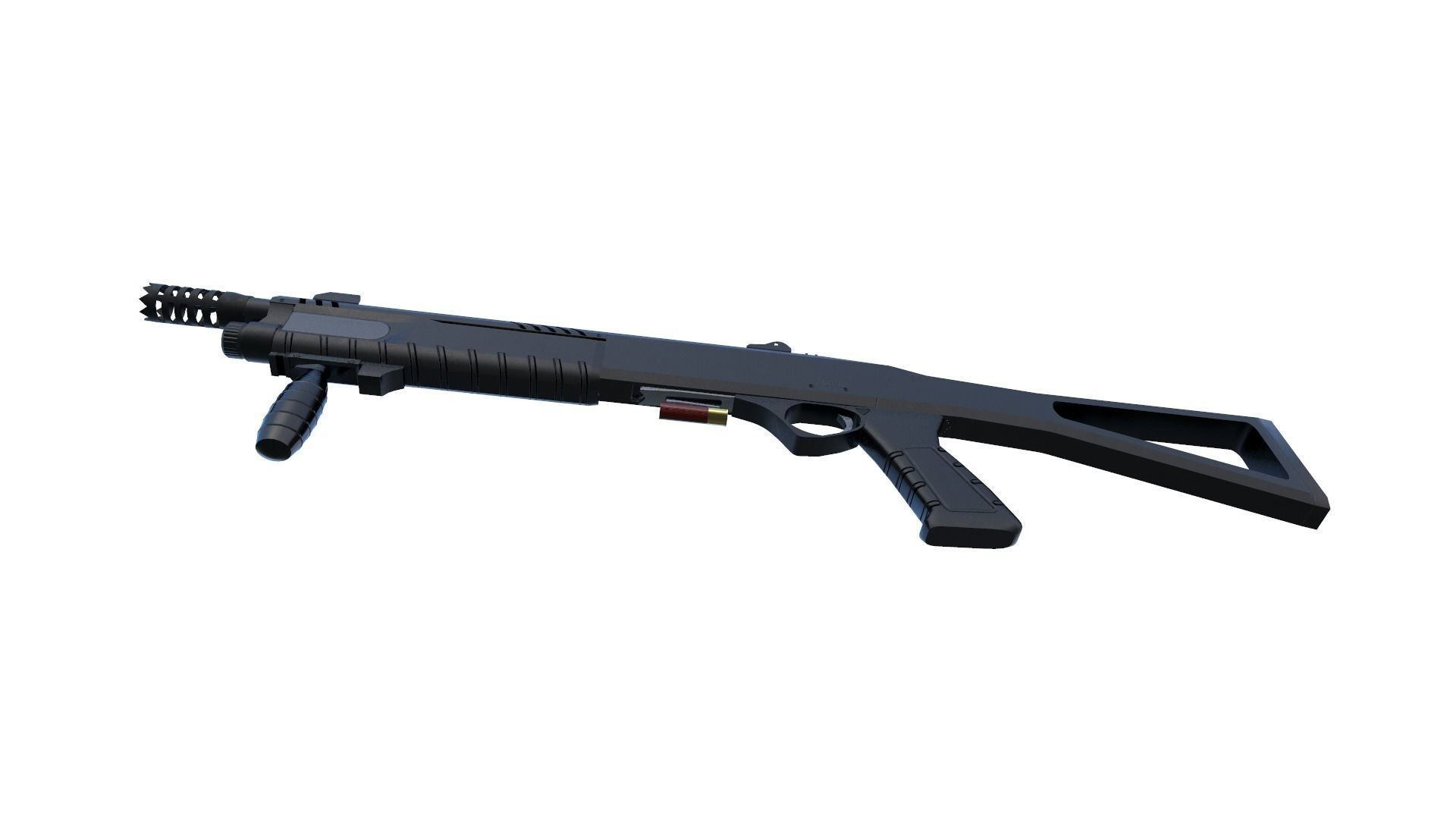 SHOTGUN STF 12 Low-poly 3D model_8