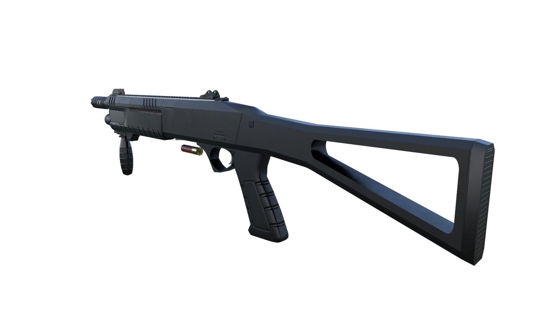 SHOTGUN STF 12 Low-poly 3D model_9