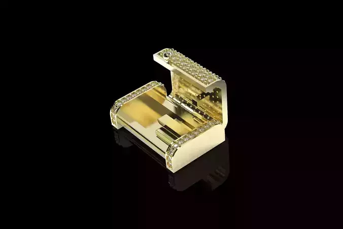 15mm Diamonds Cuban Links Locks 3D print model