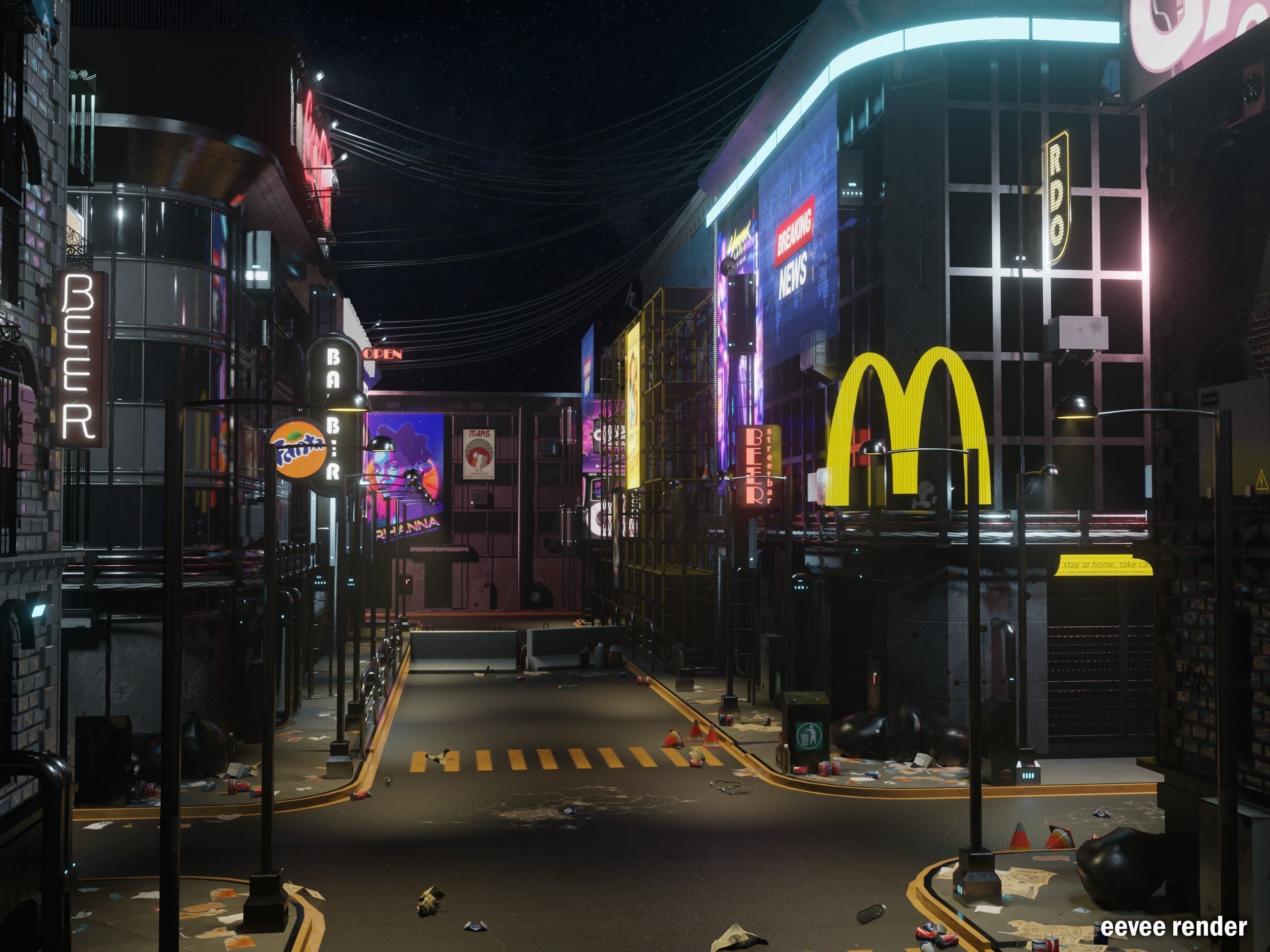 Cyberpunk 2041 Low-poly 3D model_6