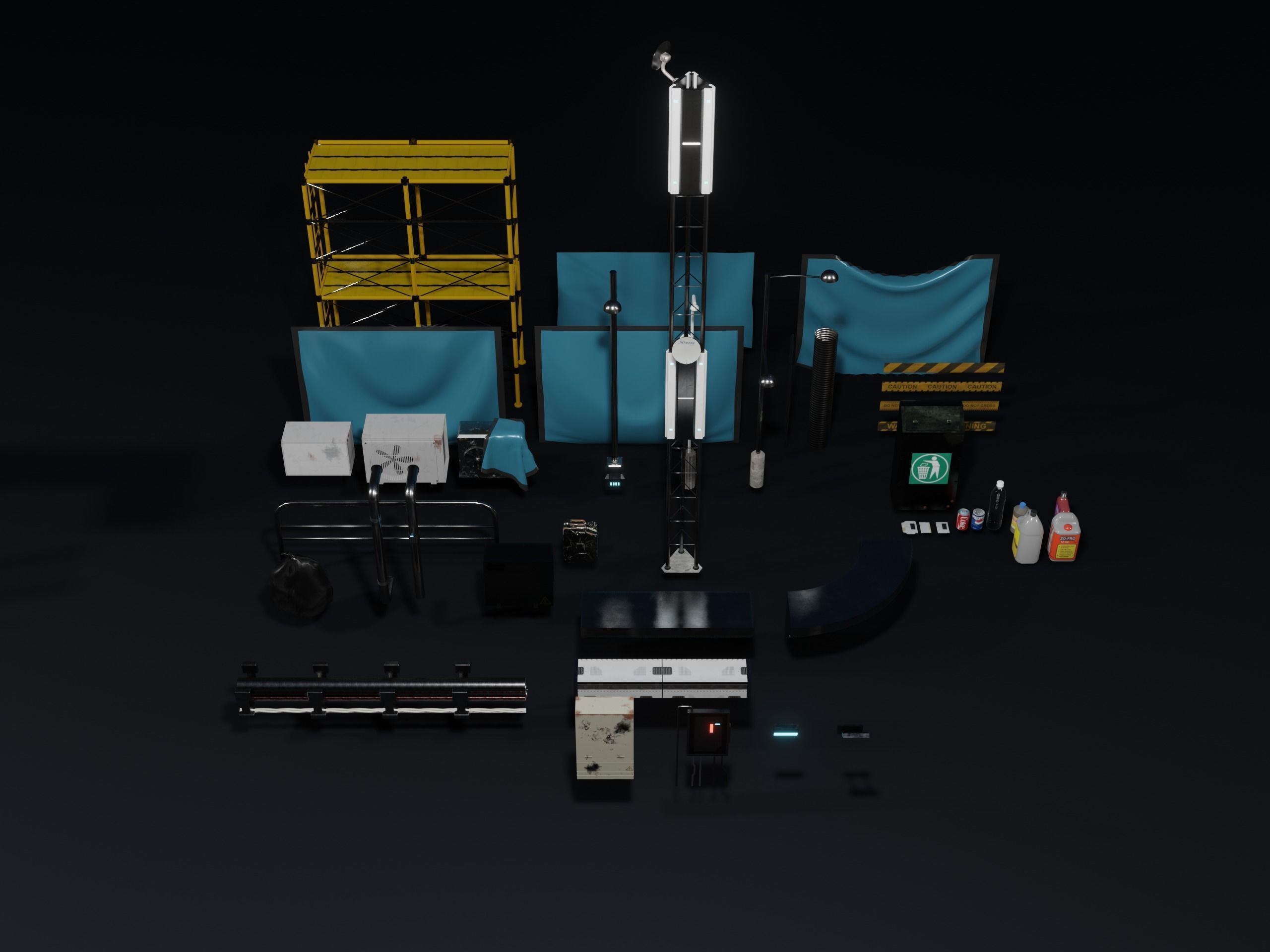 Cyberpunk 2041 Low-poly 3D model_14