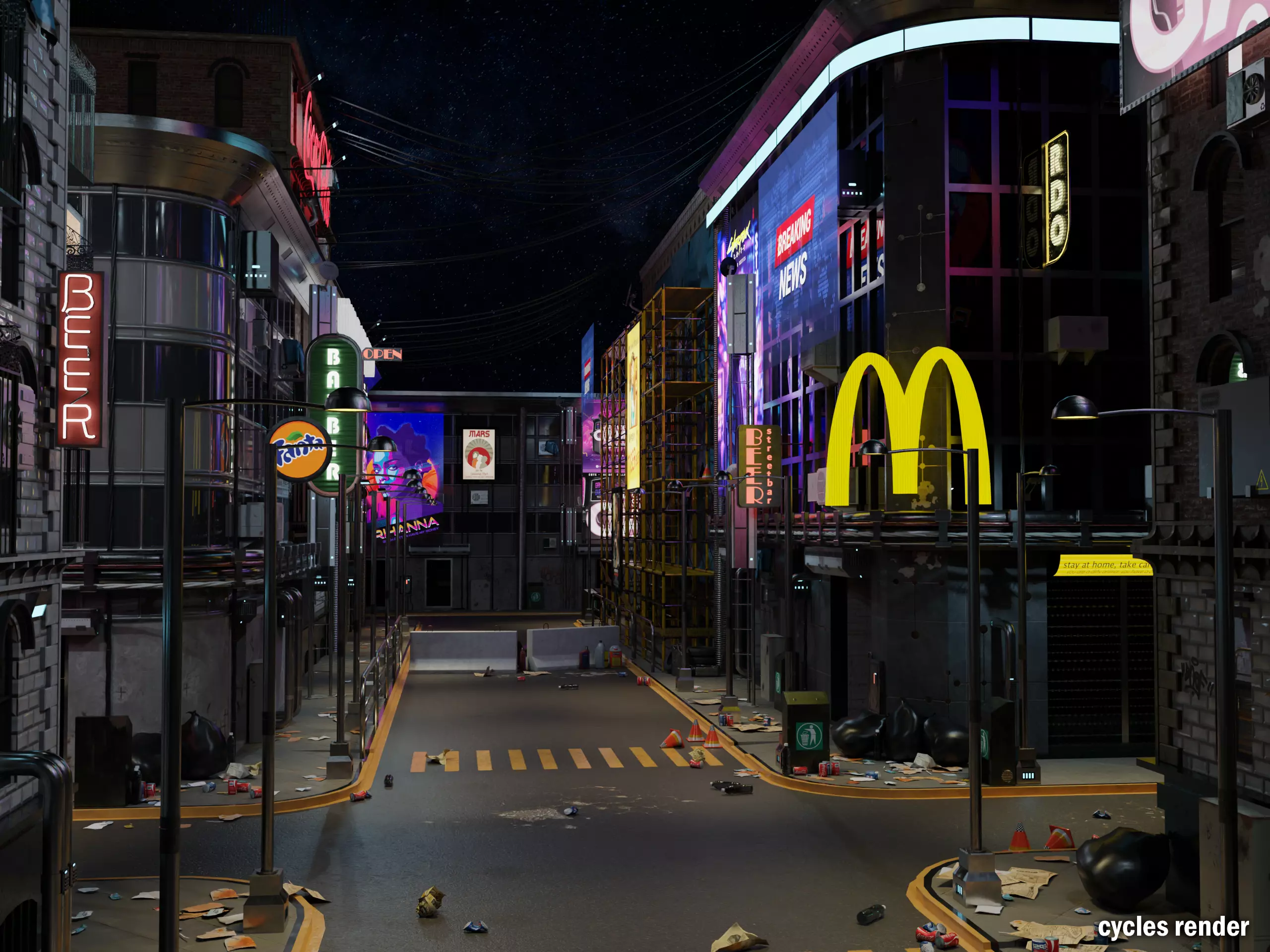 Cyberpunk 2041 Low-poly 3D model_0