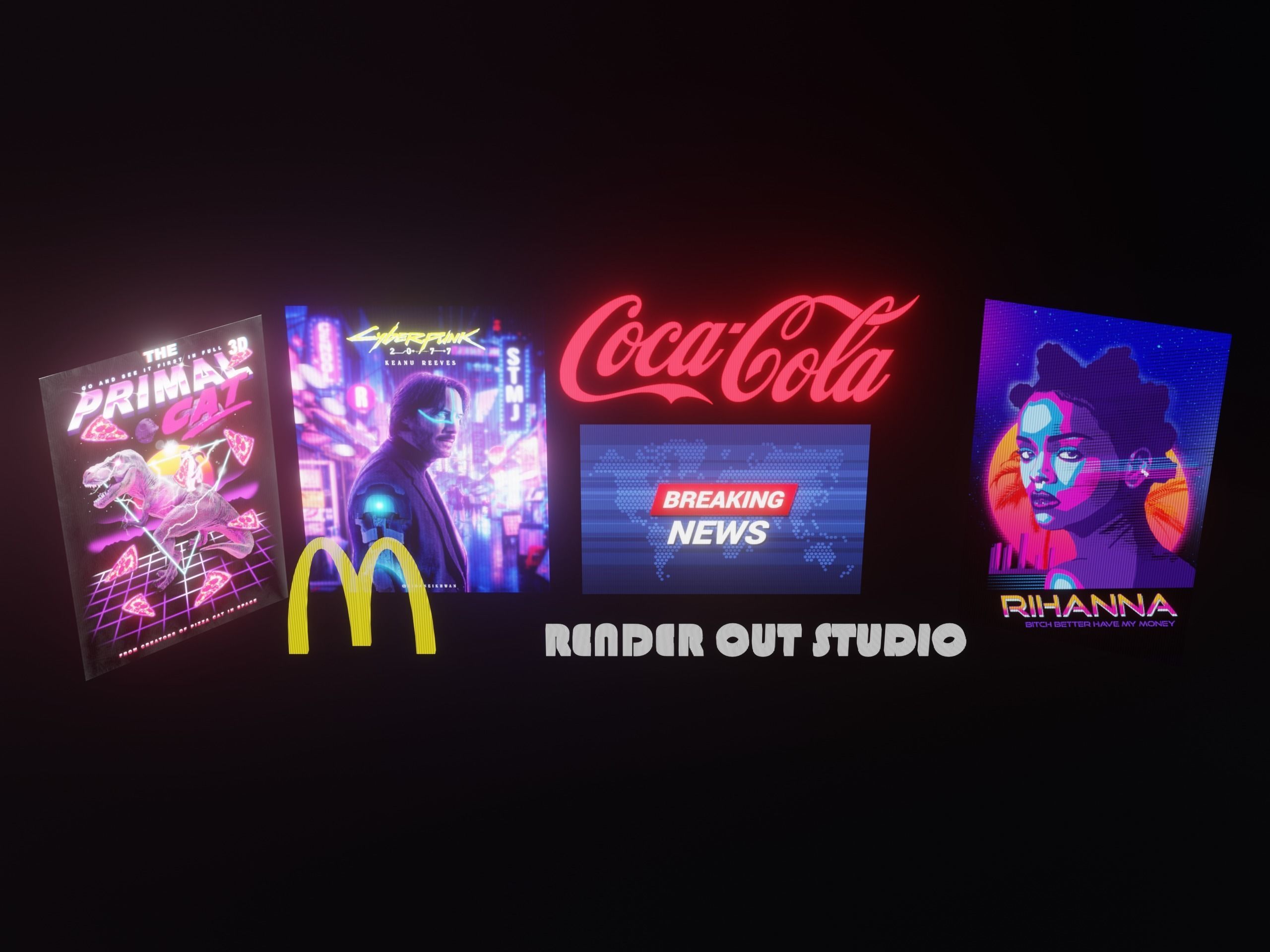 Cyberpunk 2041 Low-poly 3D model_16