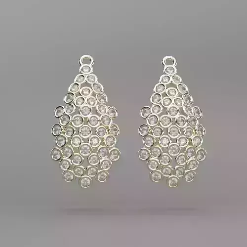 Earrings pair of with diamonds