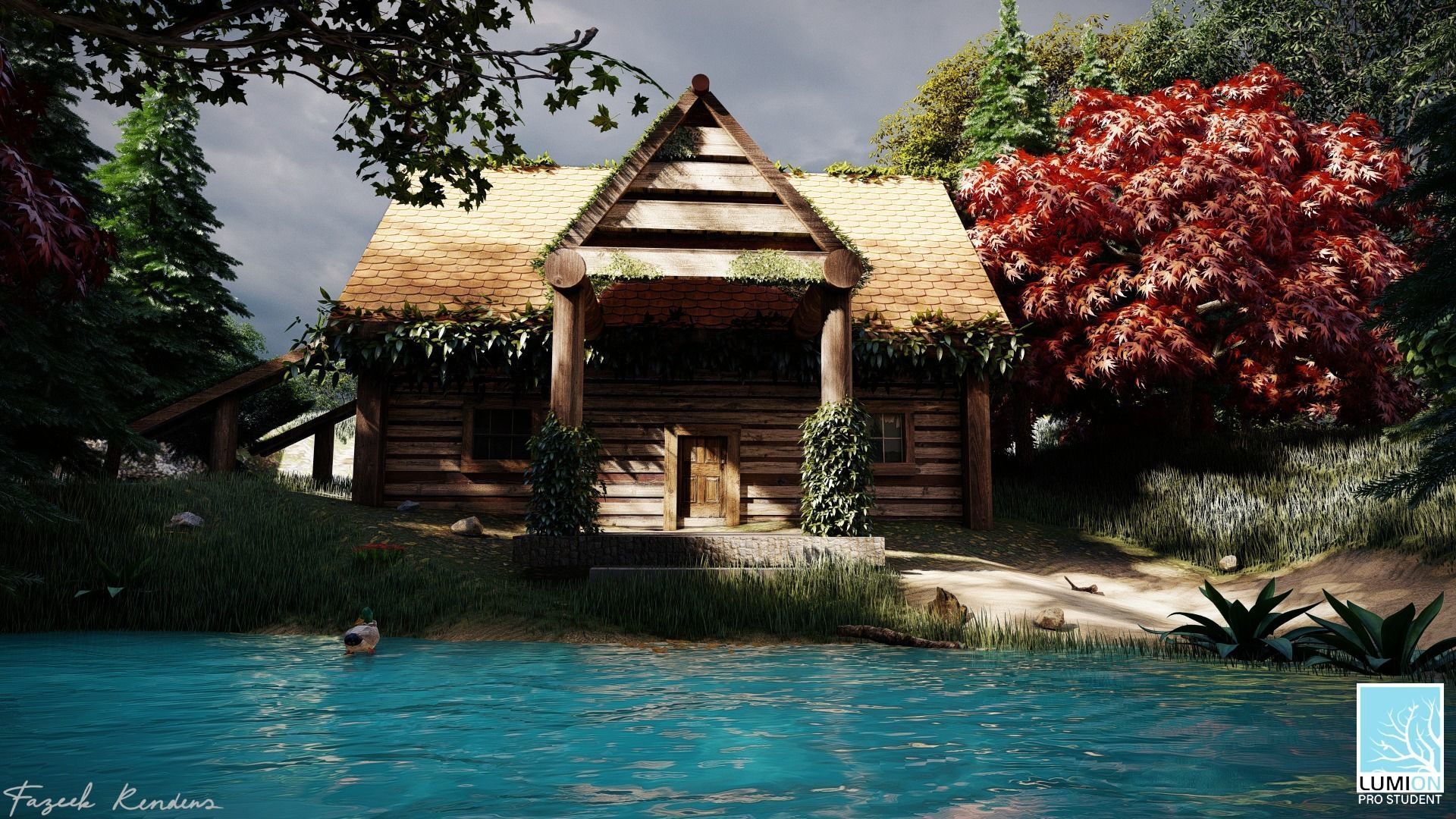 Salt Water Hut Low-poly 3D model_8