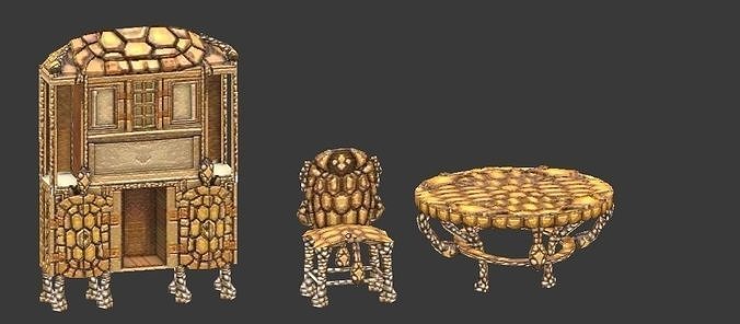 Art Deco Marajoara Mobile 2 Free low-poly 3D model