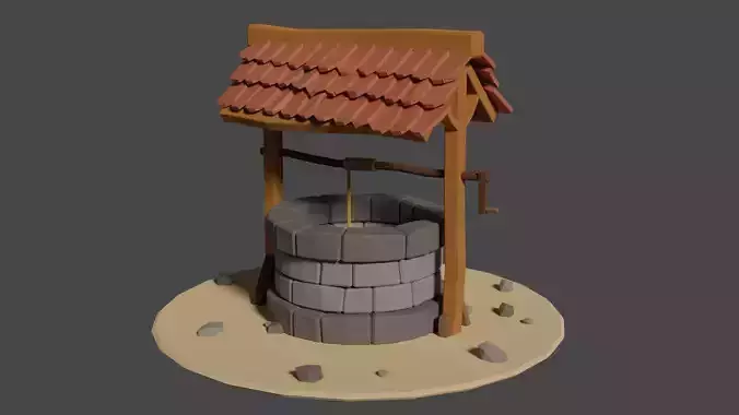 Low-poly Water Well