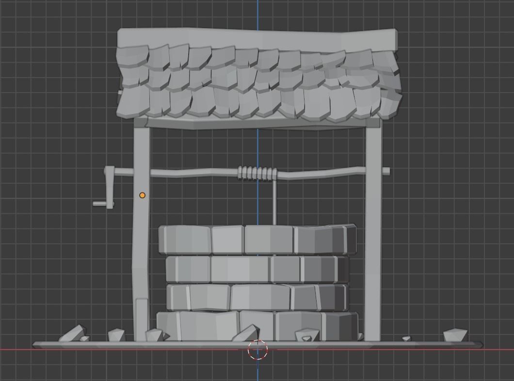 Low-poly Water Well Low-poly 3D model_3