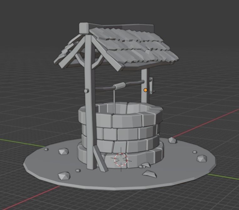 Low-poly Water Well Low-poly 3D model_2