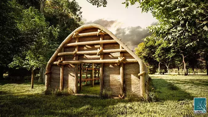 Longhouse wooden structure