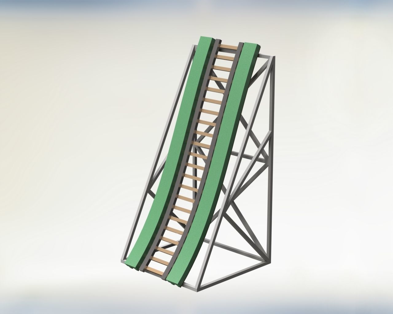 Roller coaster Construction set 3D model_11