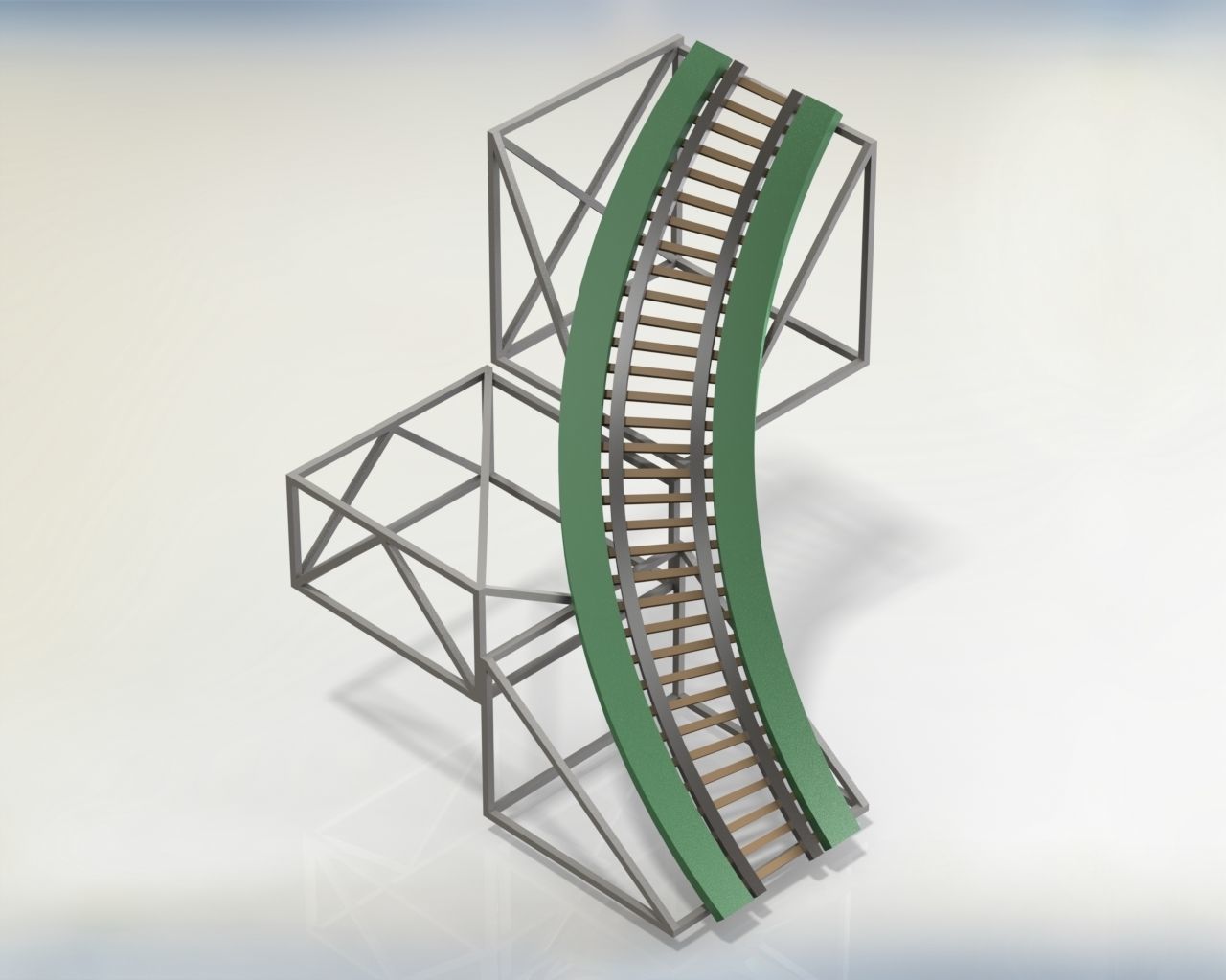 Roller coaster Construction set 3D model_19