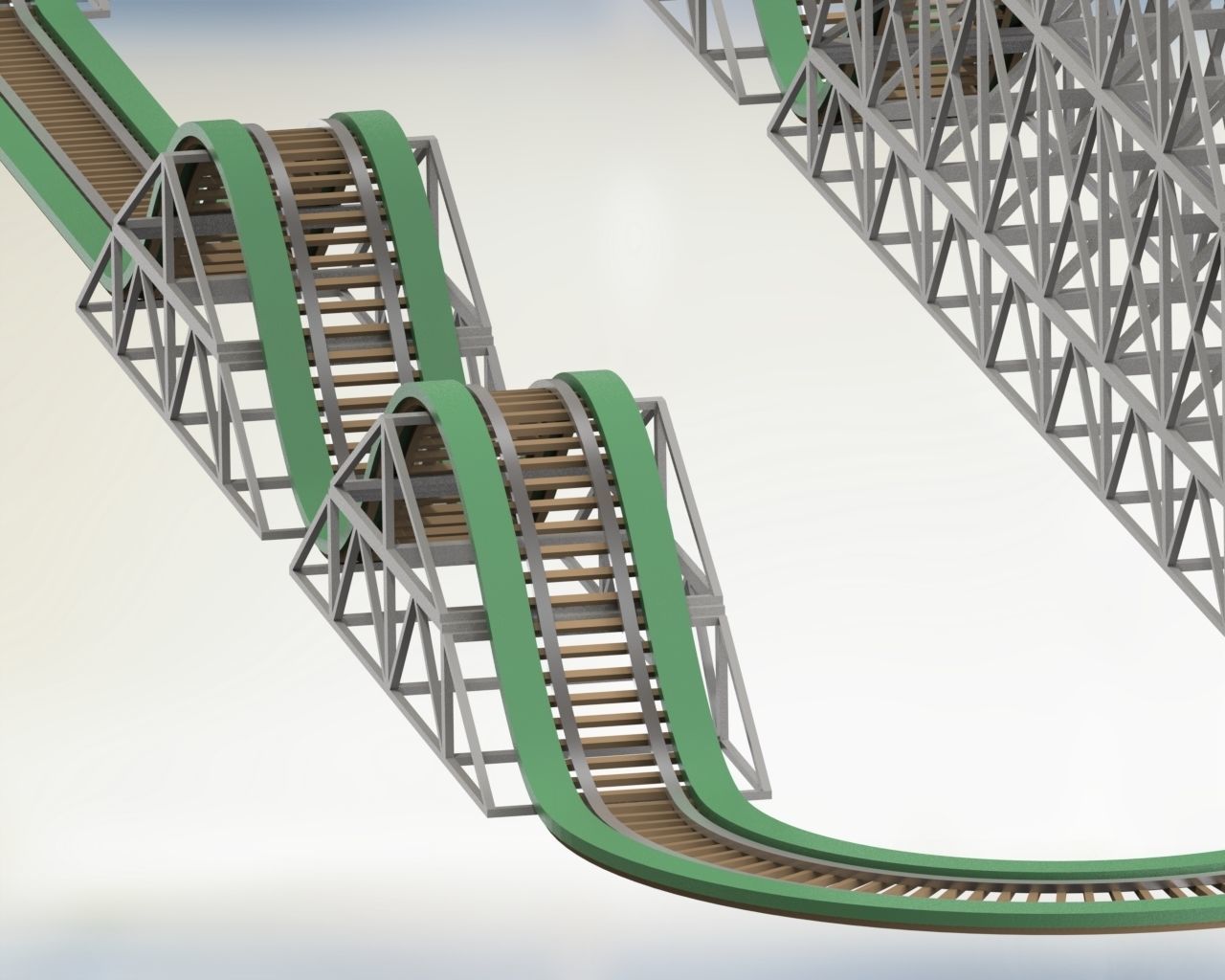 Roller coaster Construction set 3D model_5
