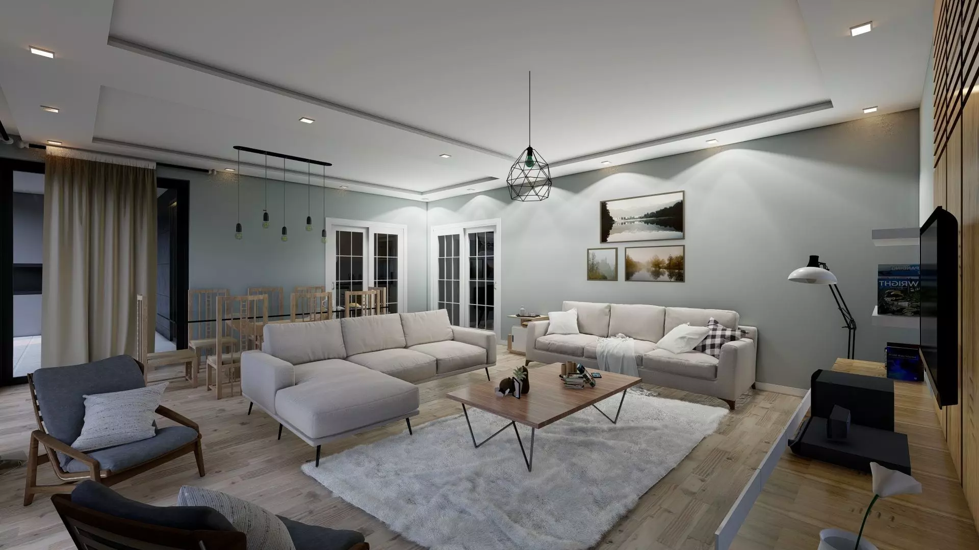 Complete Apartment Furniture Setup Sketchup 3D model
