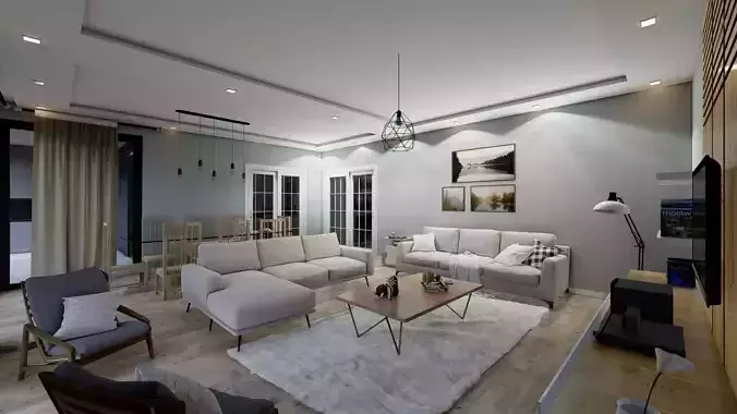 Complete Apartment Furniture Setup Sketchup