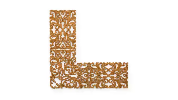 Classic decor ornament v-3D model 02 3D print model