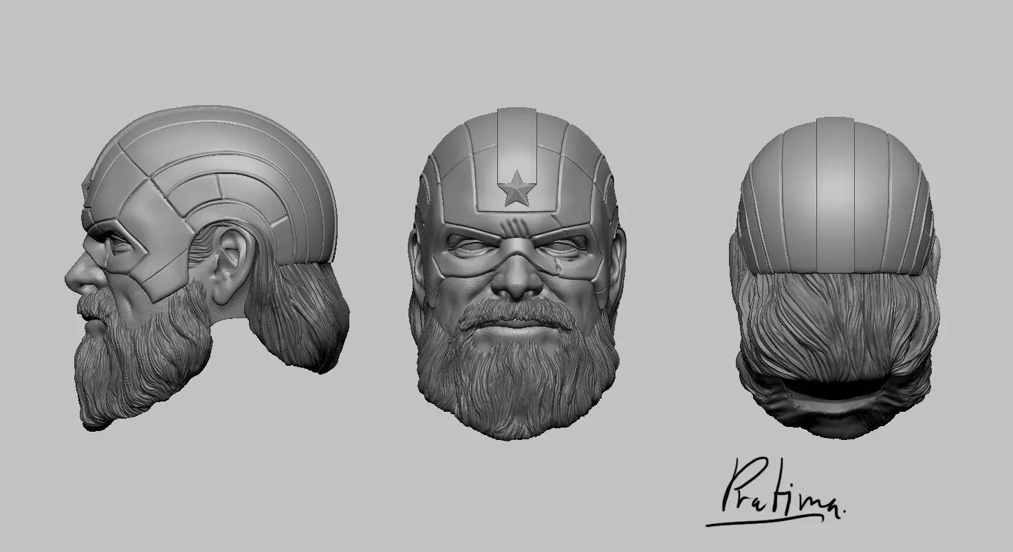 Red guardian masked for mavel legend 3D print model