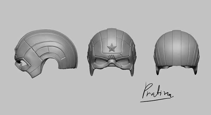 Red guardian mask  for mavel legend  3D print model
