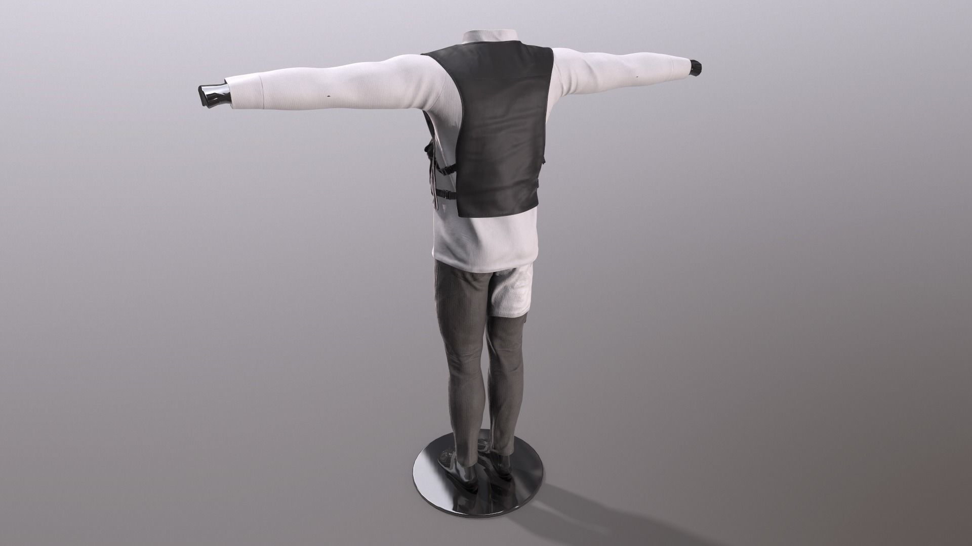 Male Clothing Low-poly 3D model_3
