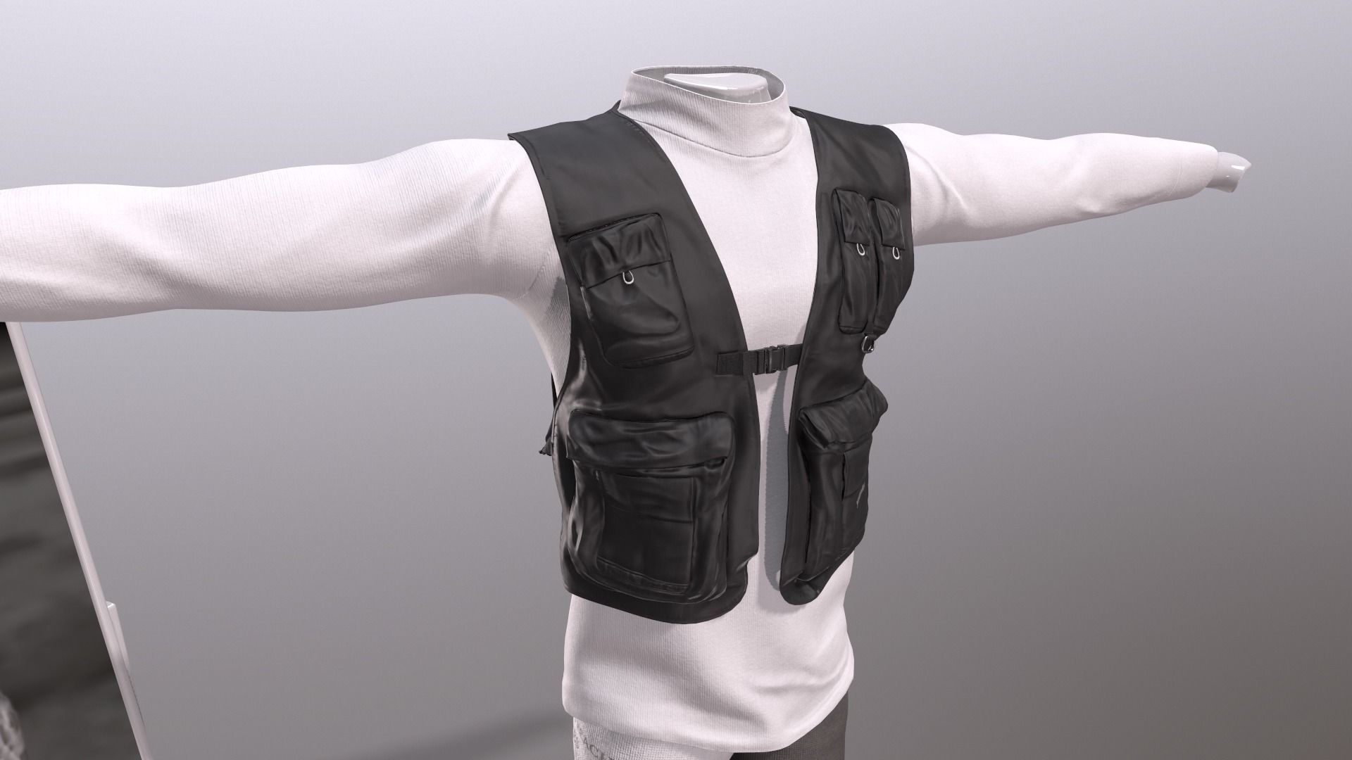Male Clothing Low-poly 3D model_8