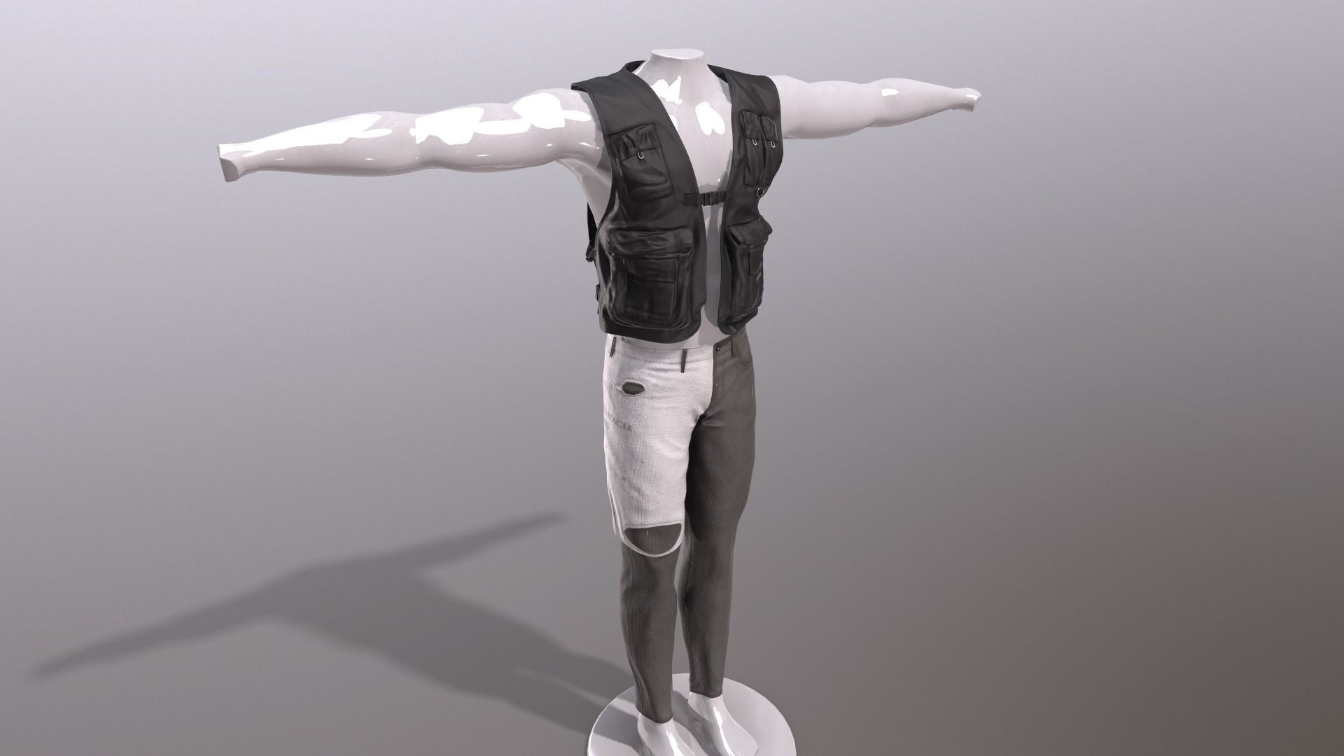 Male Clothing Low-poly 3D model_14