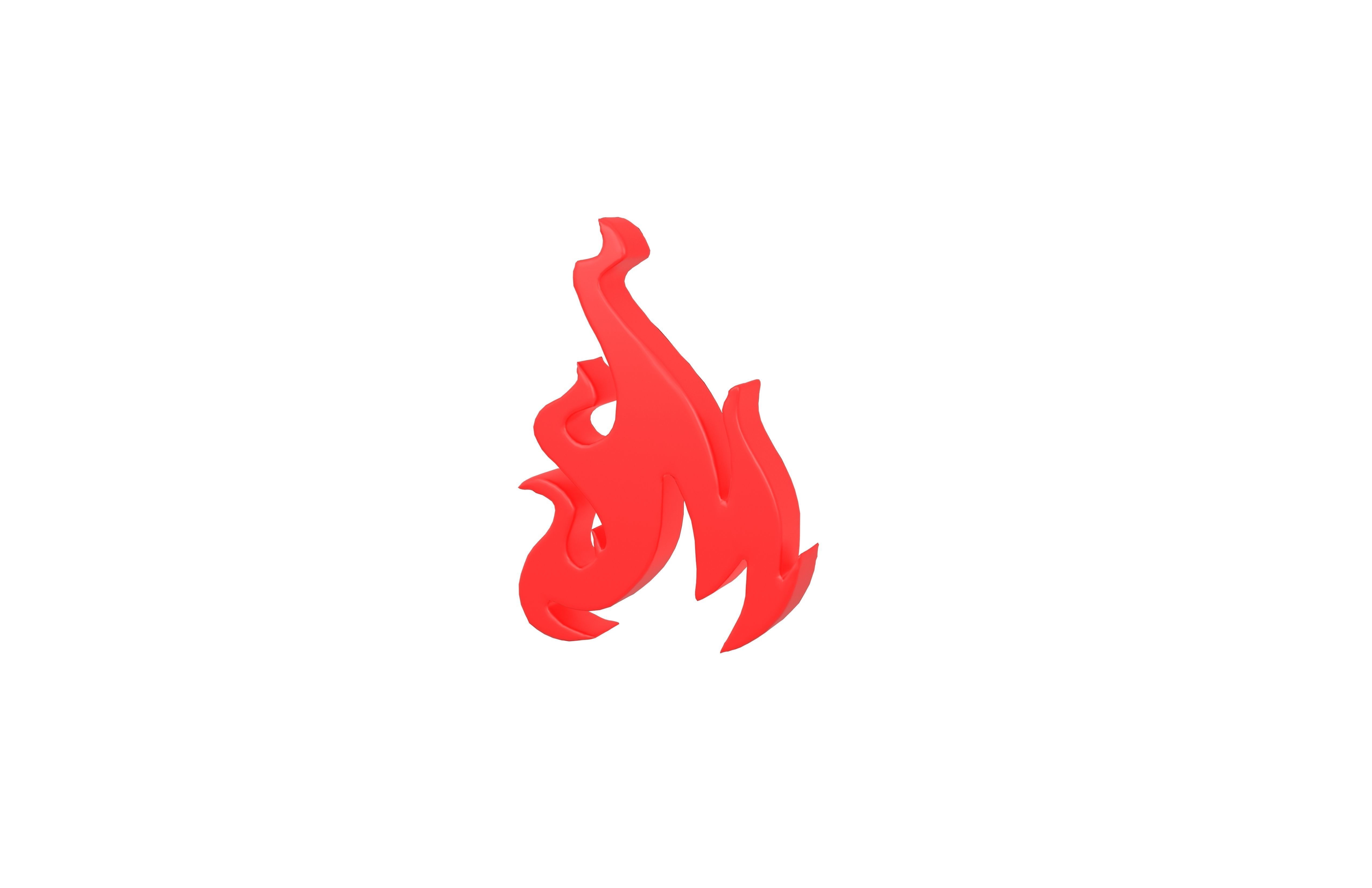 Fire Symbol v5 002 Low-poly 3D model_3