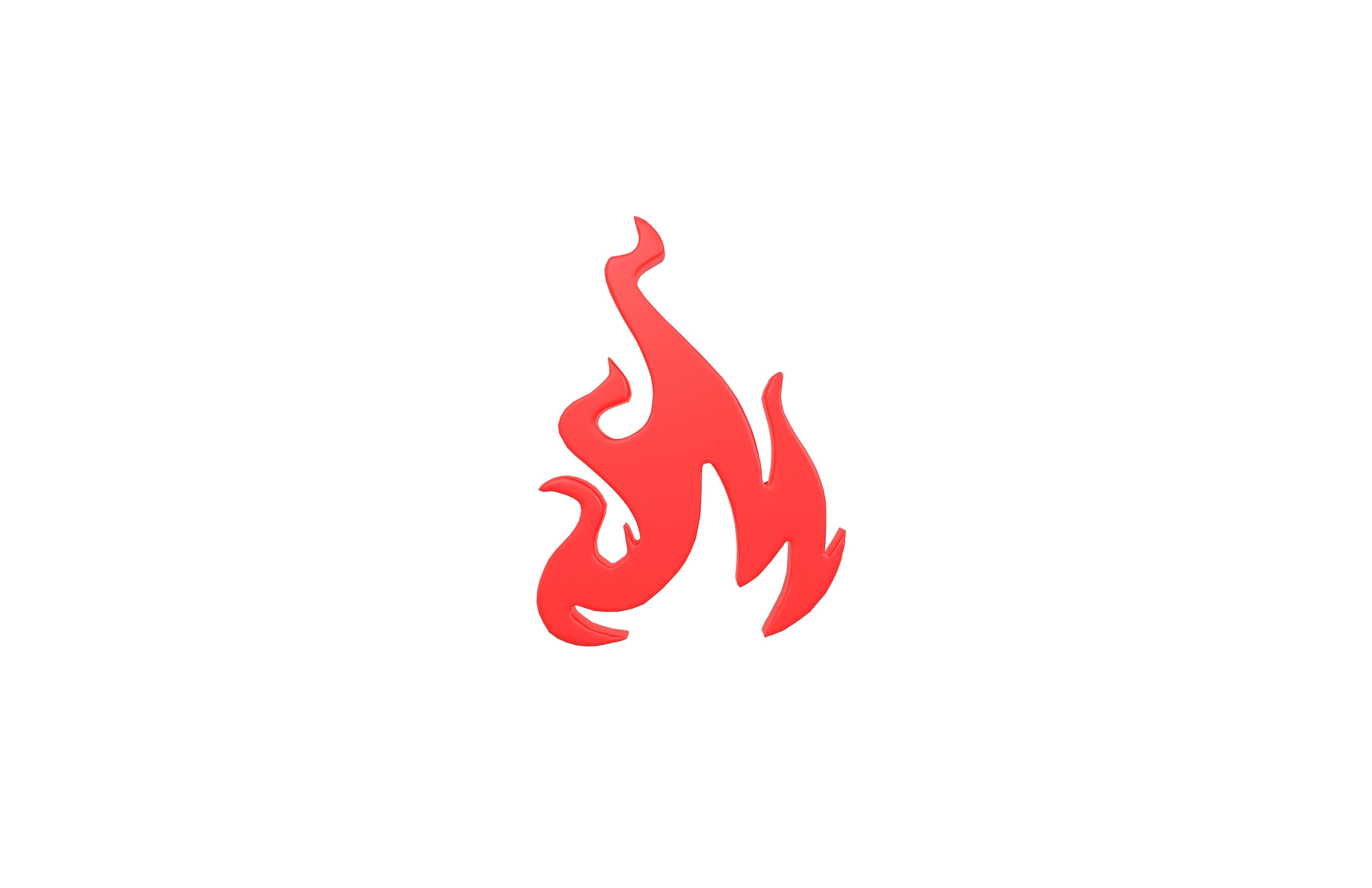 Fire Symbol v5 002 Low-poly 3D model_1