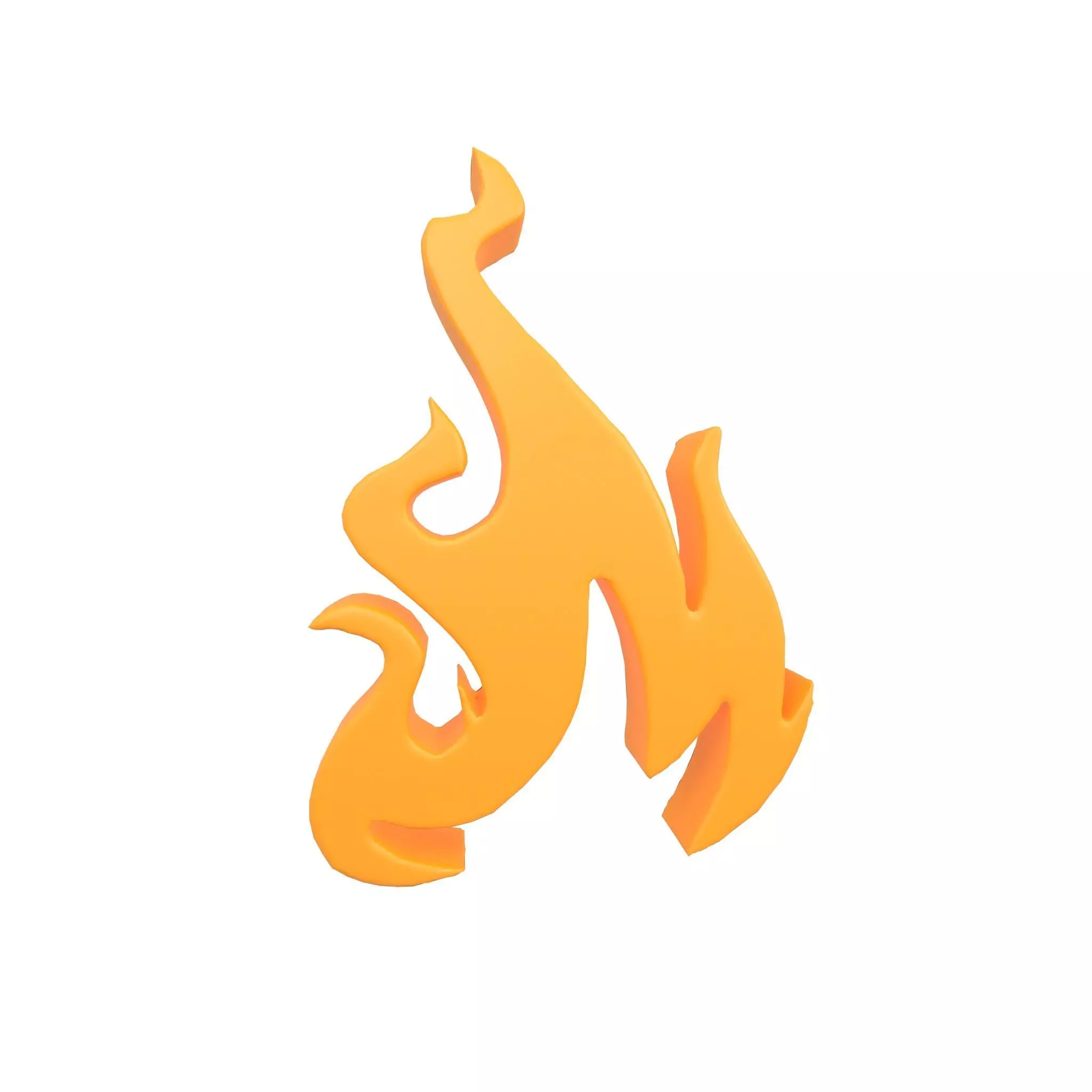 Fire Symbol v5 004 Low-poly 3D model_0
