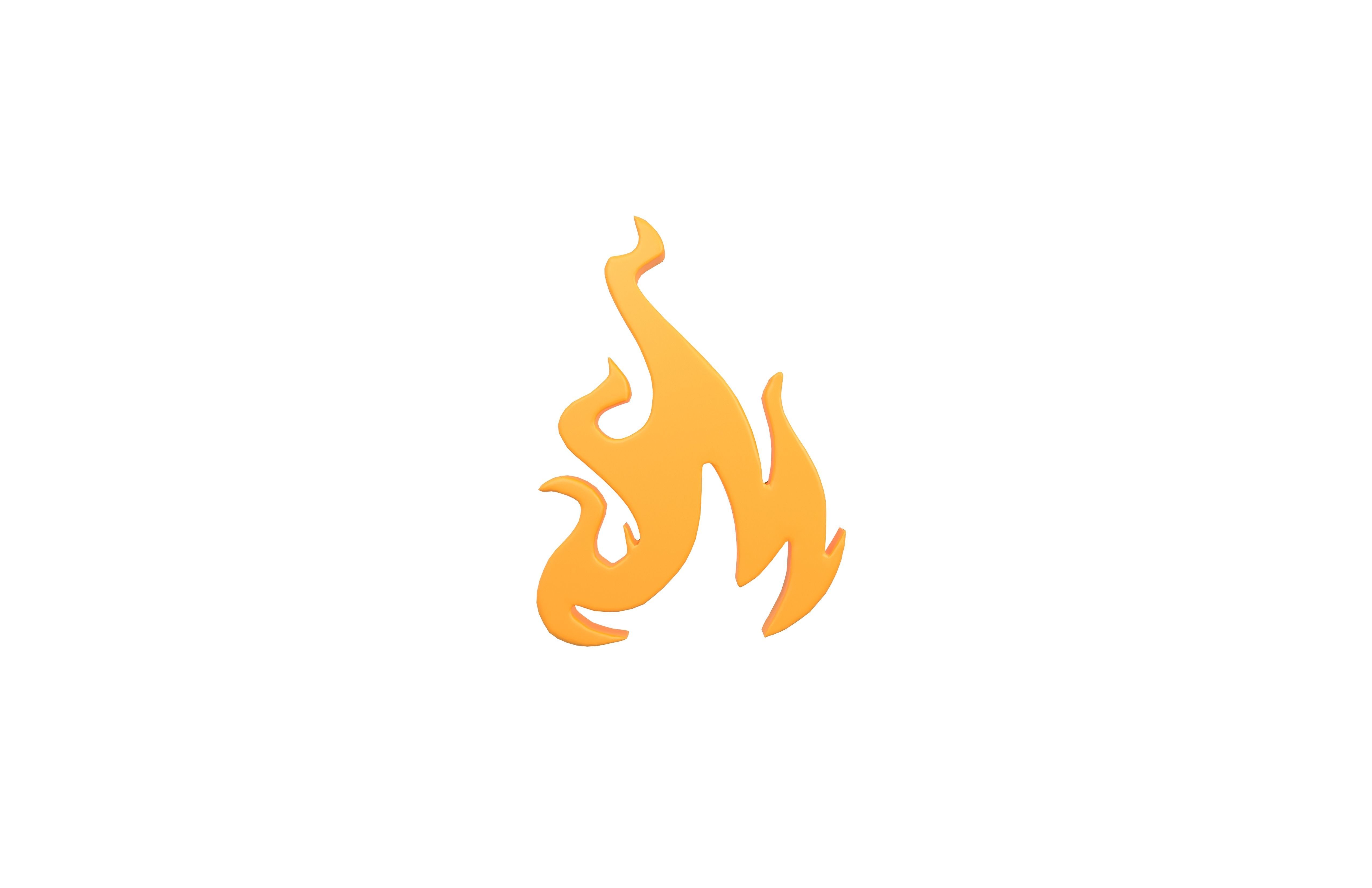 Fire Symbol v5 004 Low-poly 3D model_1