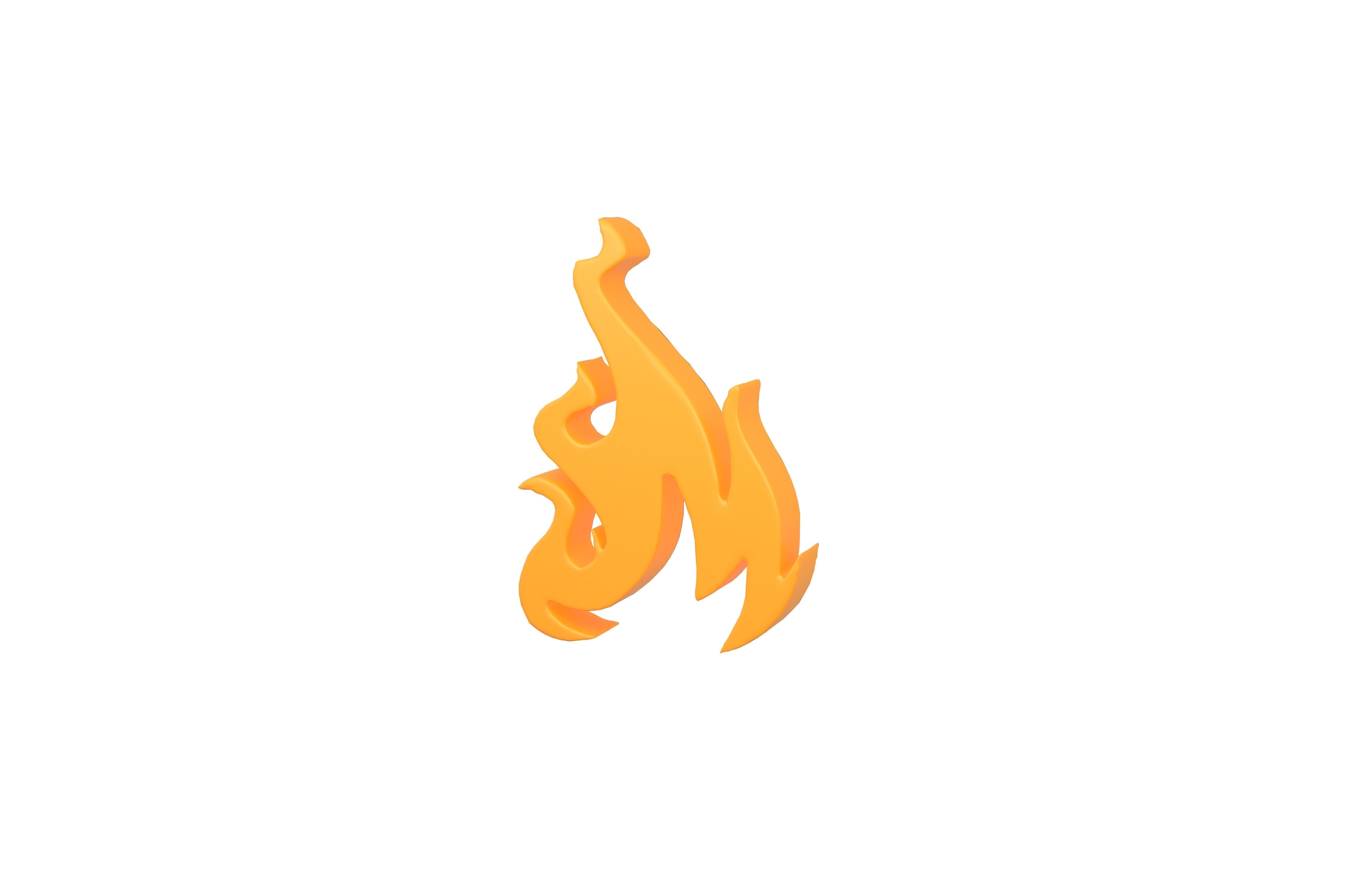 Fire Symbol v5 004 Low-poly 3D model_2