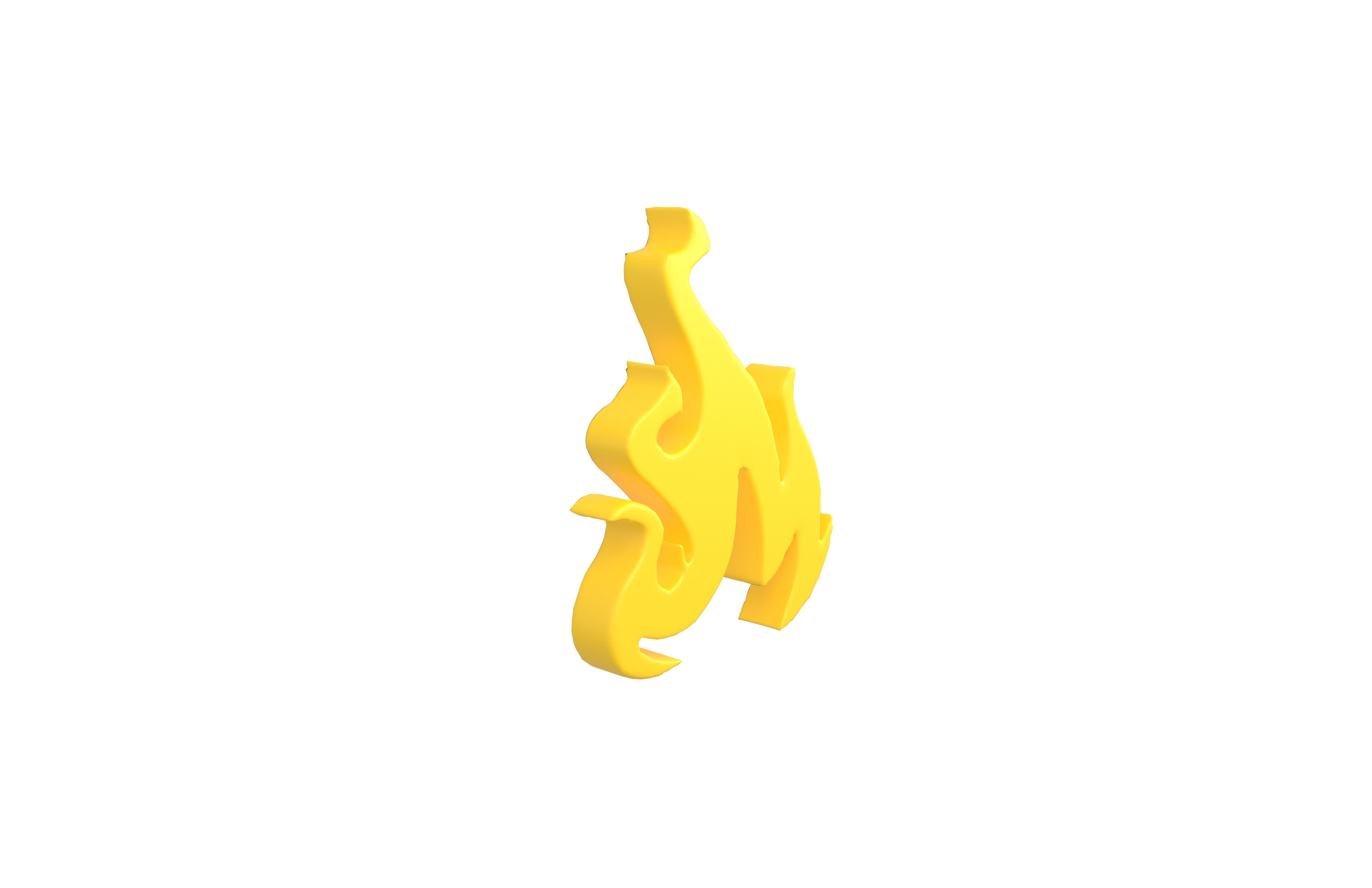Fire Symbol v5 005 Low-poly 3D model_3