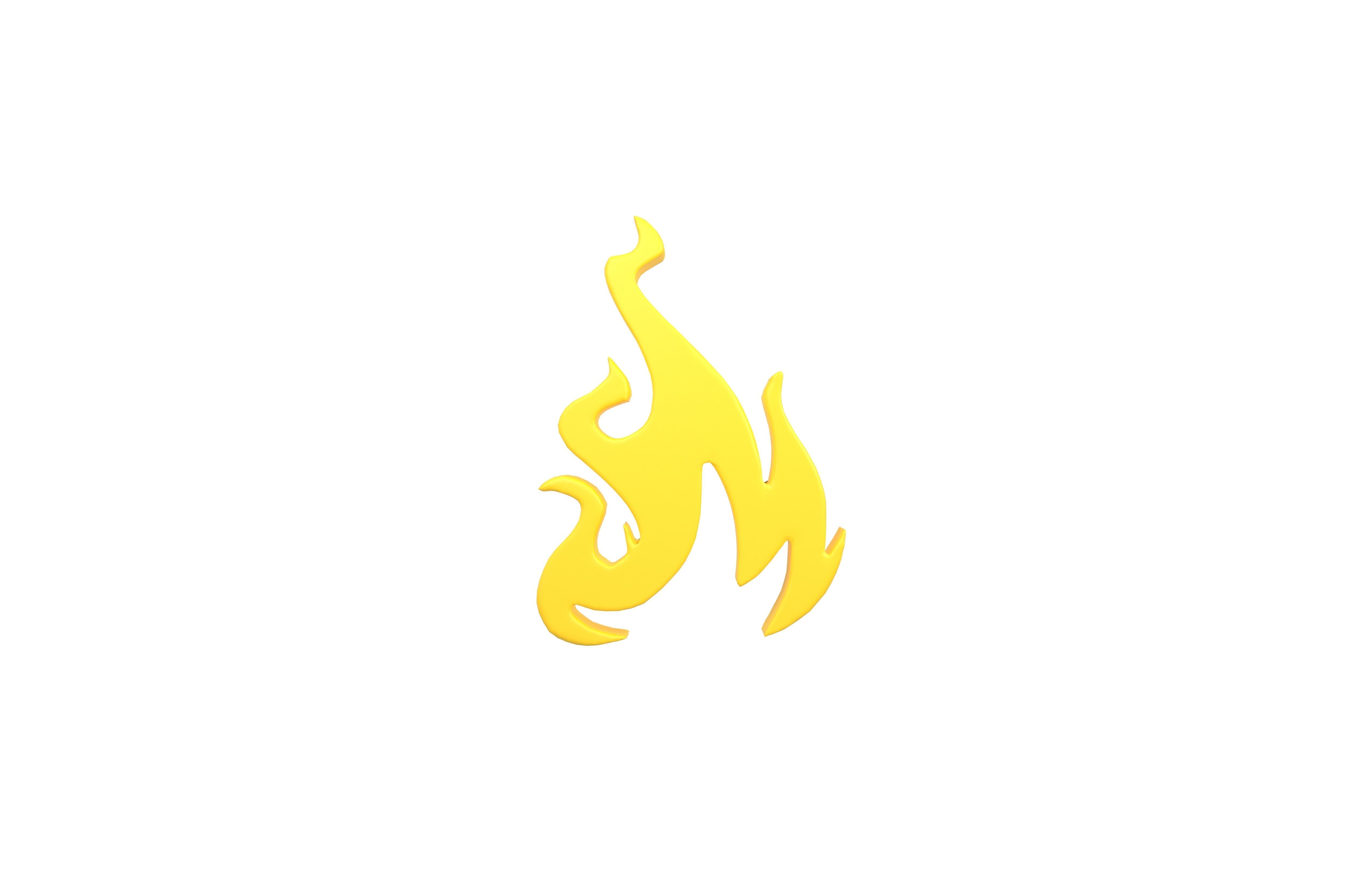 Fire Symbol v5 005 Low-poly 3D model_2
