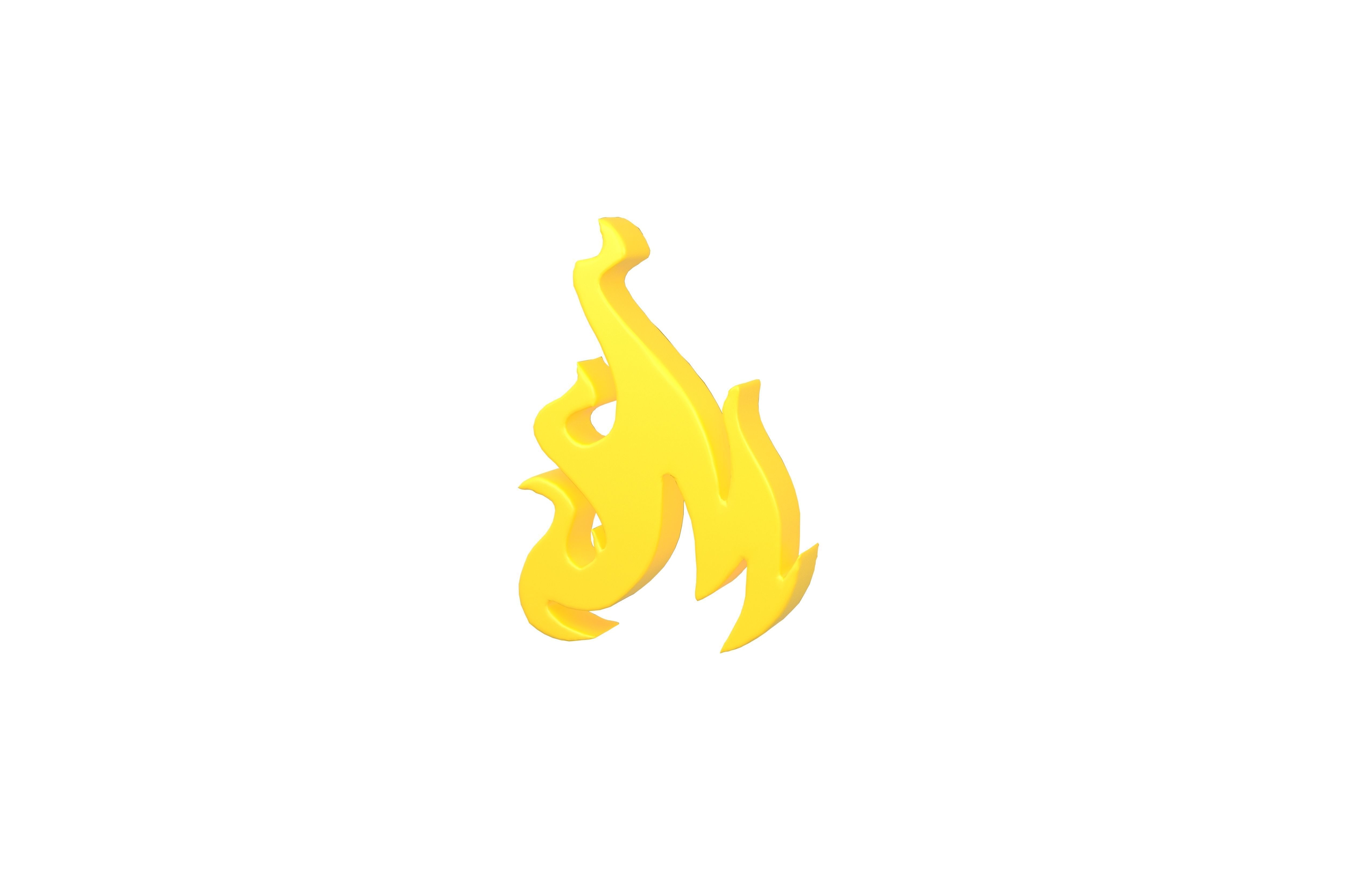 Fire Symbol v5 005 Low-poly 3D model_1