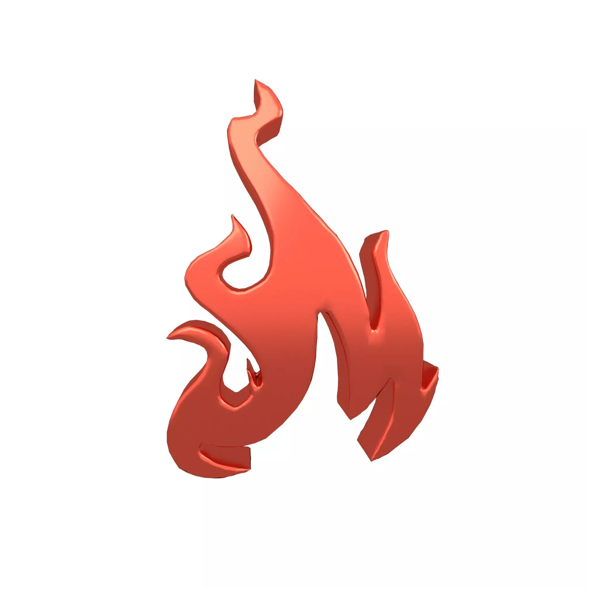 Fire Symbol v5 008 Low-poly 3D model_0
