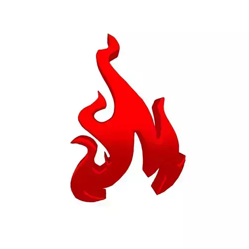 Fire Symbol v5 009 Low-poly 3D model