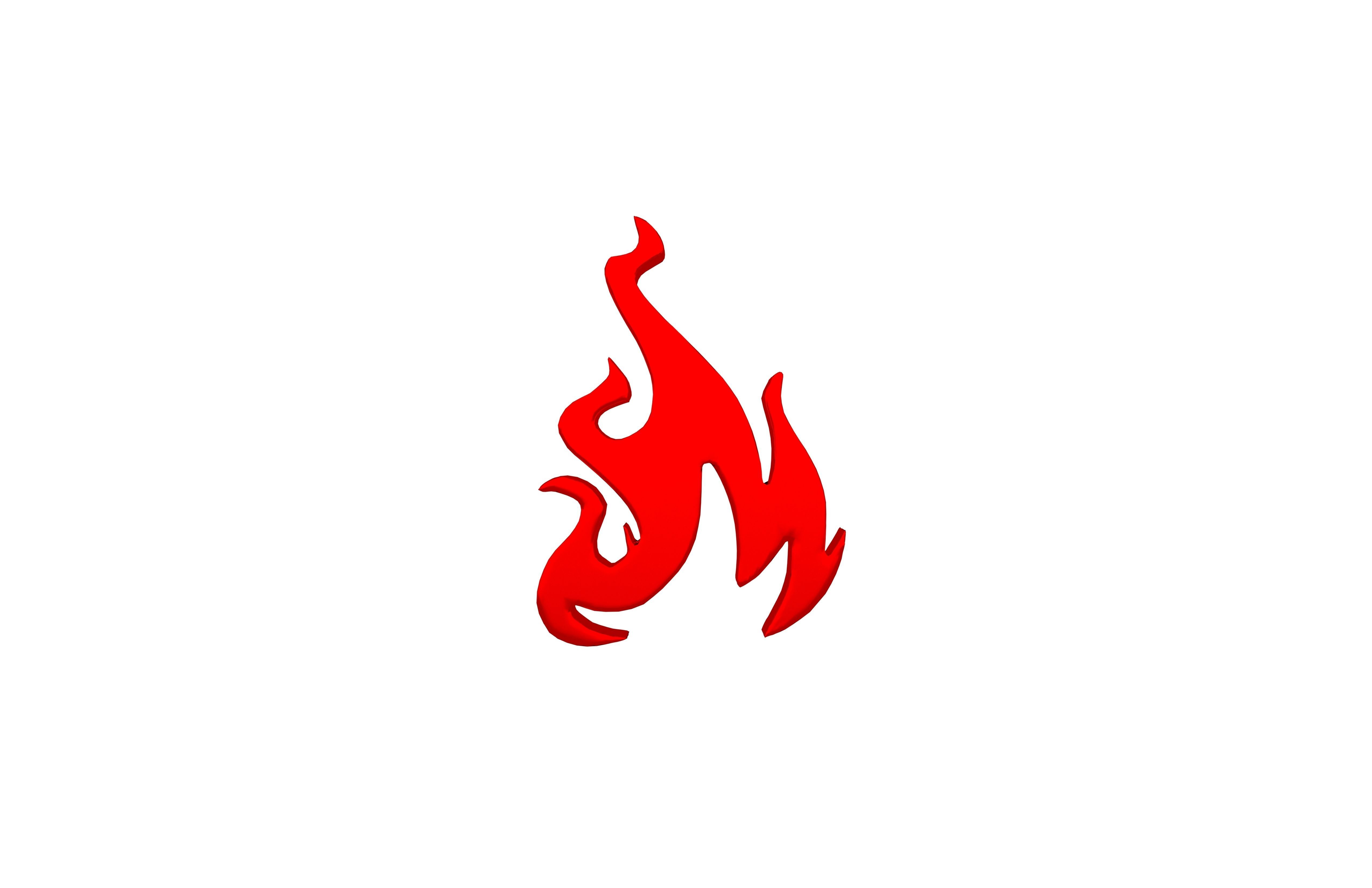 Fire Symbol v5 009 Low-poly 3D model_1