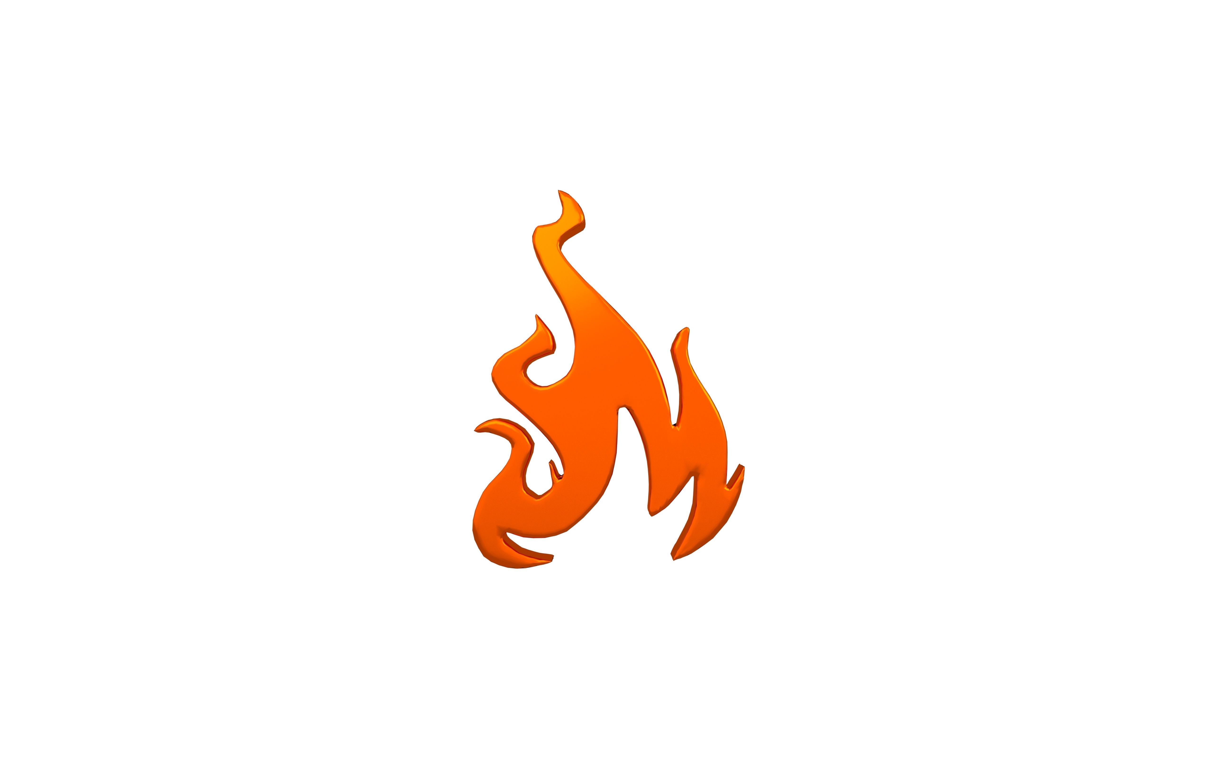 Fire Symbol v5 010 Low-poly 3D model_1