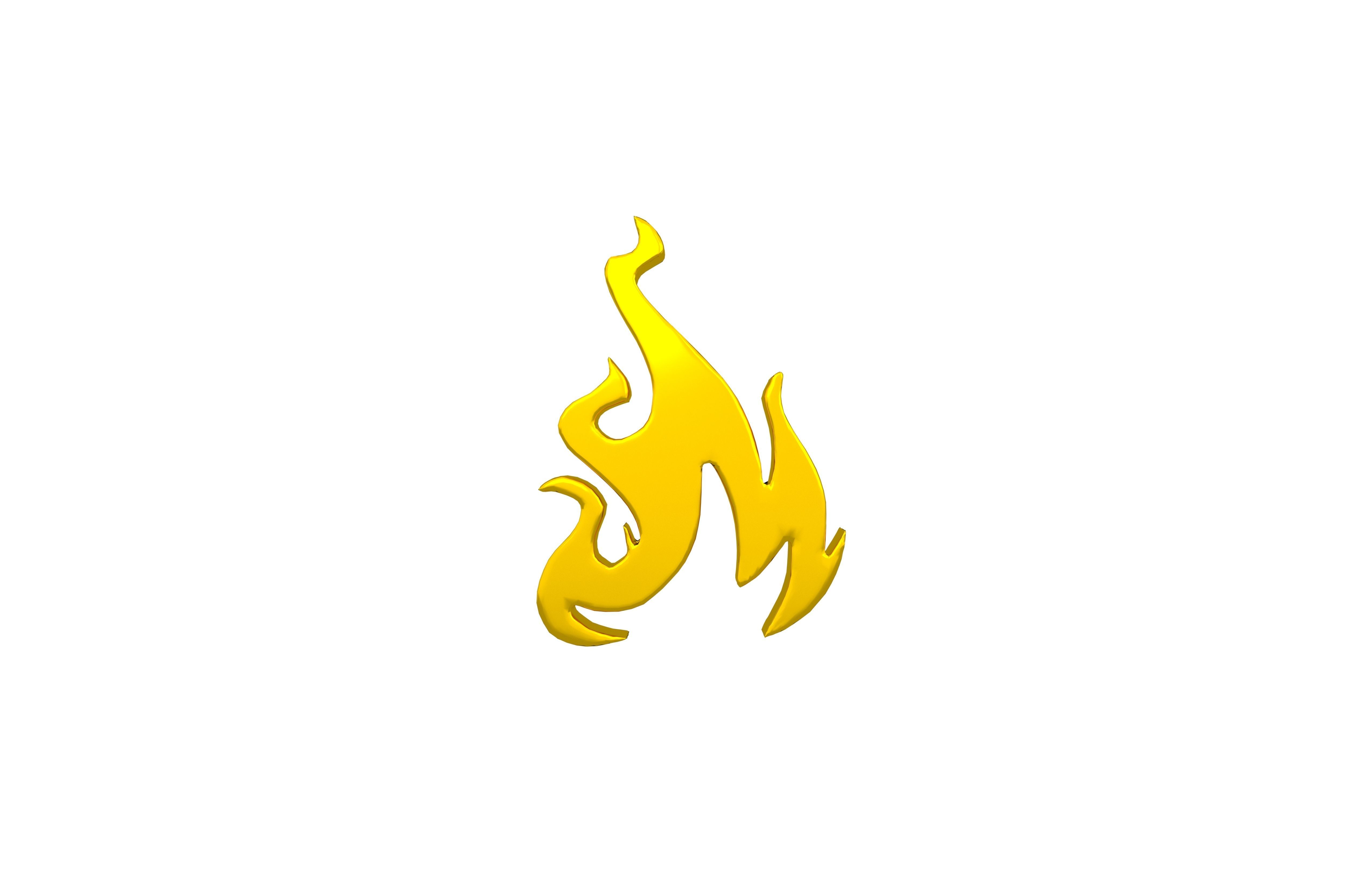 Fire Symbol v5 012 Low-poly 3D model_1